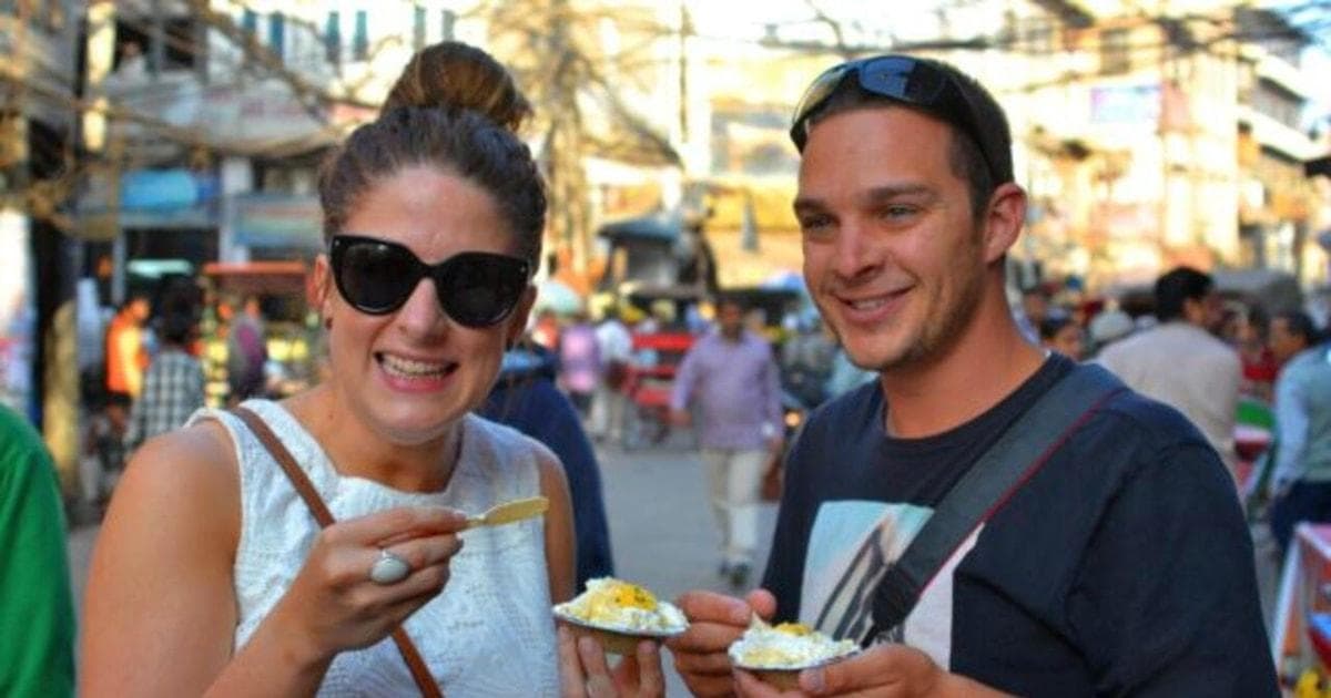An affordable plate of chaat showing budget-friendly street food in Jaipur