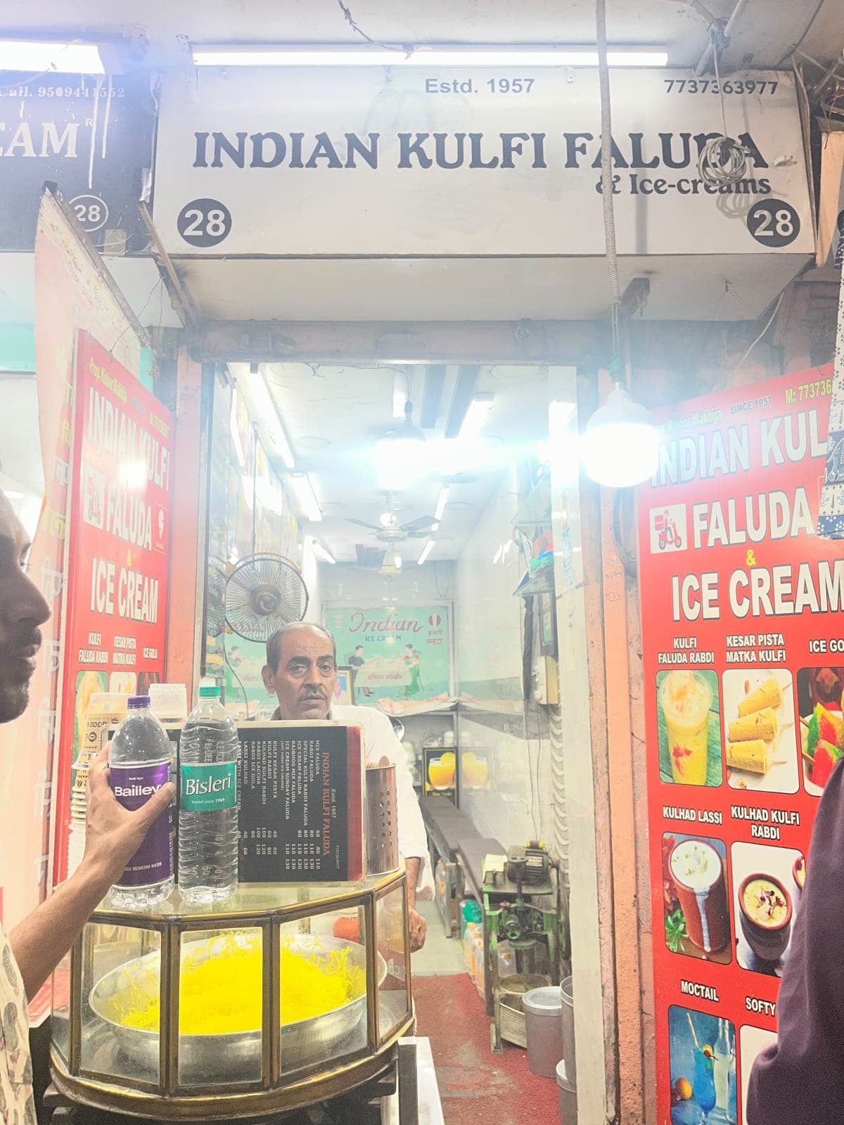 Indian Kulfi Faluda, spot famous for its Kulfi Faluda in Bapu Bazar, Jaipur - Thela Khojo